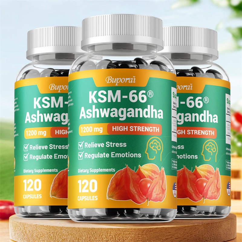 Tulsi Holy Basil - KSM-66 Ashwagandha-Extrakte-Kapseln – lindert Stress und
