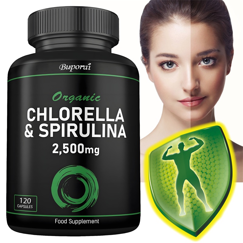 Tulsi Holy Basil - Bio-Chlorella und Spirulina 2500 mg –