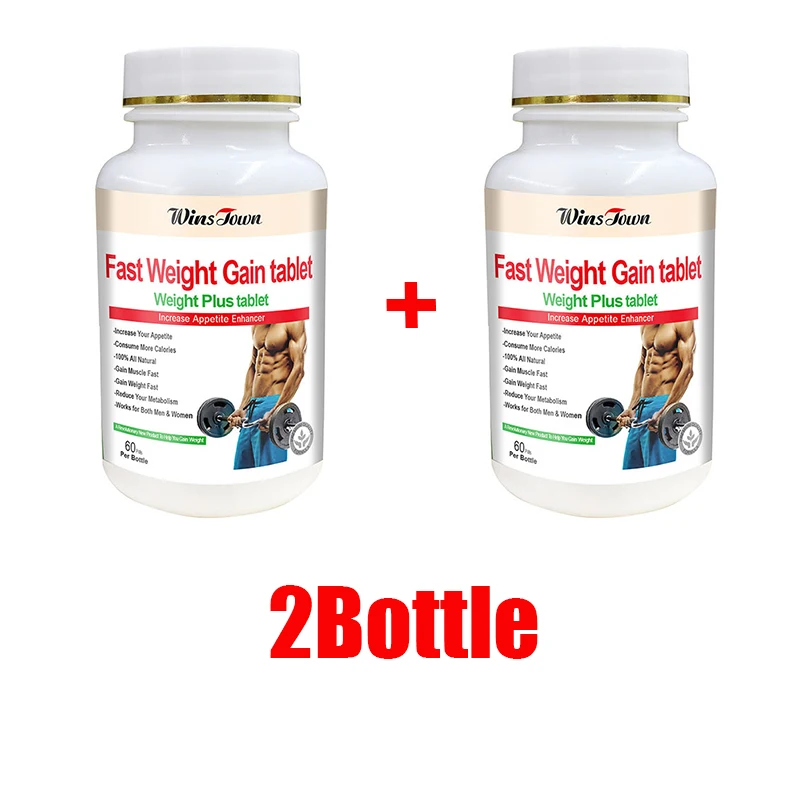 Herbal Weight Gain - 2-Flaschen-Tablet mit schneller Gewichtsverstärkung. Schnelle Muskelvergrößerung.