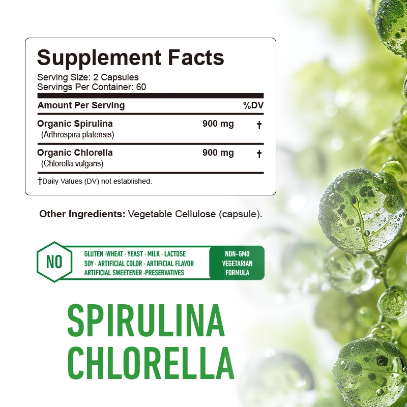 Spirulina Chlorella-Kapseln –  – Tulsi Holy Basil Bewertung und Preis