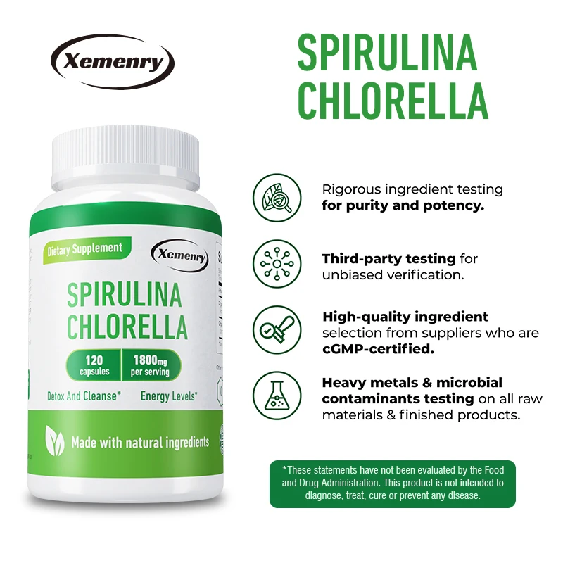 Spirulina Chlorella-Kapseln –  – Tulsi Holy Basil Bewertung und Preis