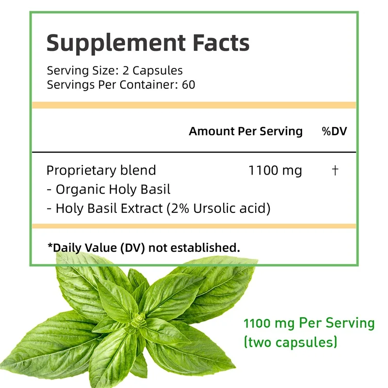 Heilige Basilikum-Kapseln – Ve – Tulsi Holy Basil Bewertung und Preis