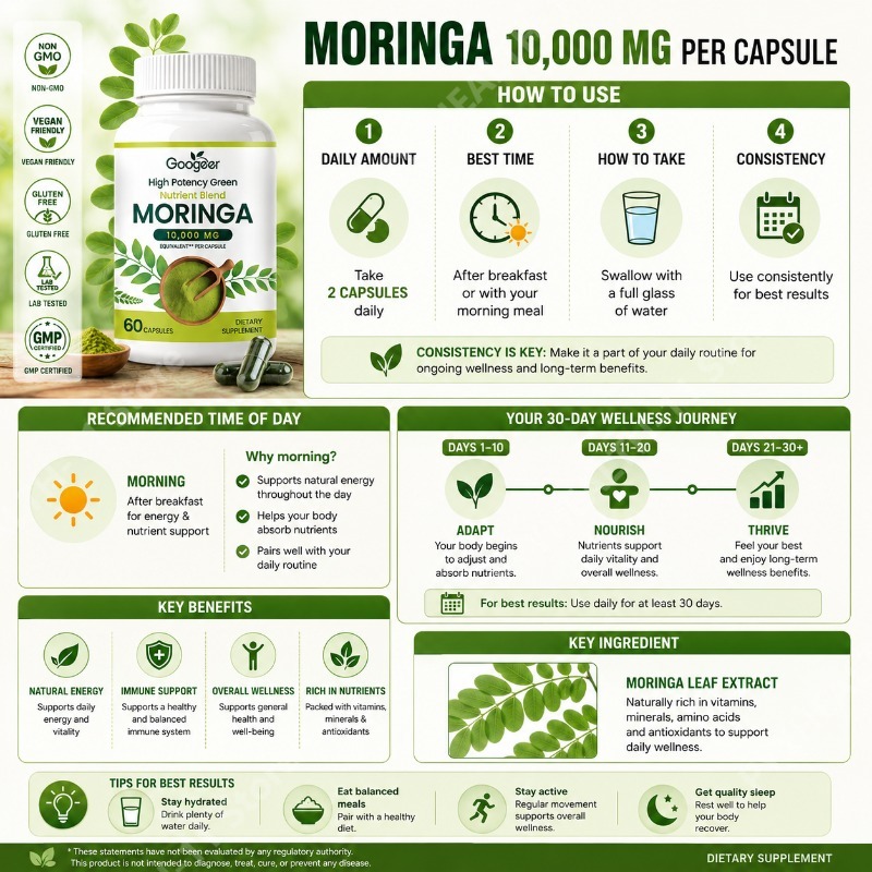 Premium Moringa-Nahrungsergänz – Herbal Wellness Formula Bewertung und Preis