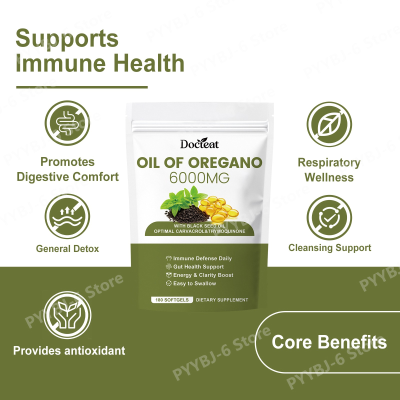 Oreganoöl-Softgels mit Schwarz – Herbal Wellness Formula Bewertung und Preis